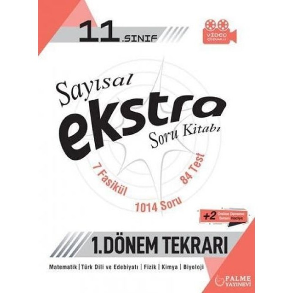 Palme Yayıncılık Palme 11. Sınıf Sayısal 1. Dönem Tekrarı Ekstra Soru Bankası Tüm Dersler Fiyatı