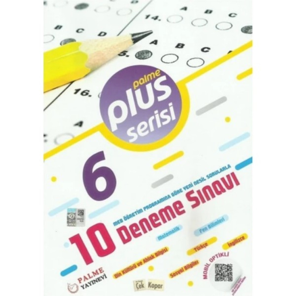 Palme Yayıncılık Palme 6. Sınıf Plus 10'lu Deneme Sınavı Tüm Dersler Fiyatı