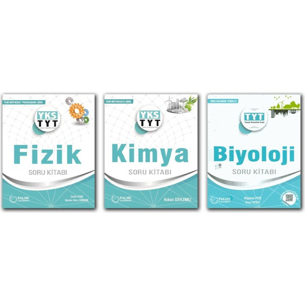 Palme Yayıncılık Palme Tyt Fizik Kimya Biyoloji Soru Kitabı Fen Set 3 Kitap Temel Yeterlilik Testi (TYT) Fiyatı