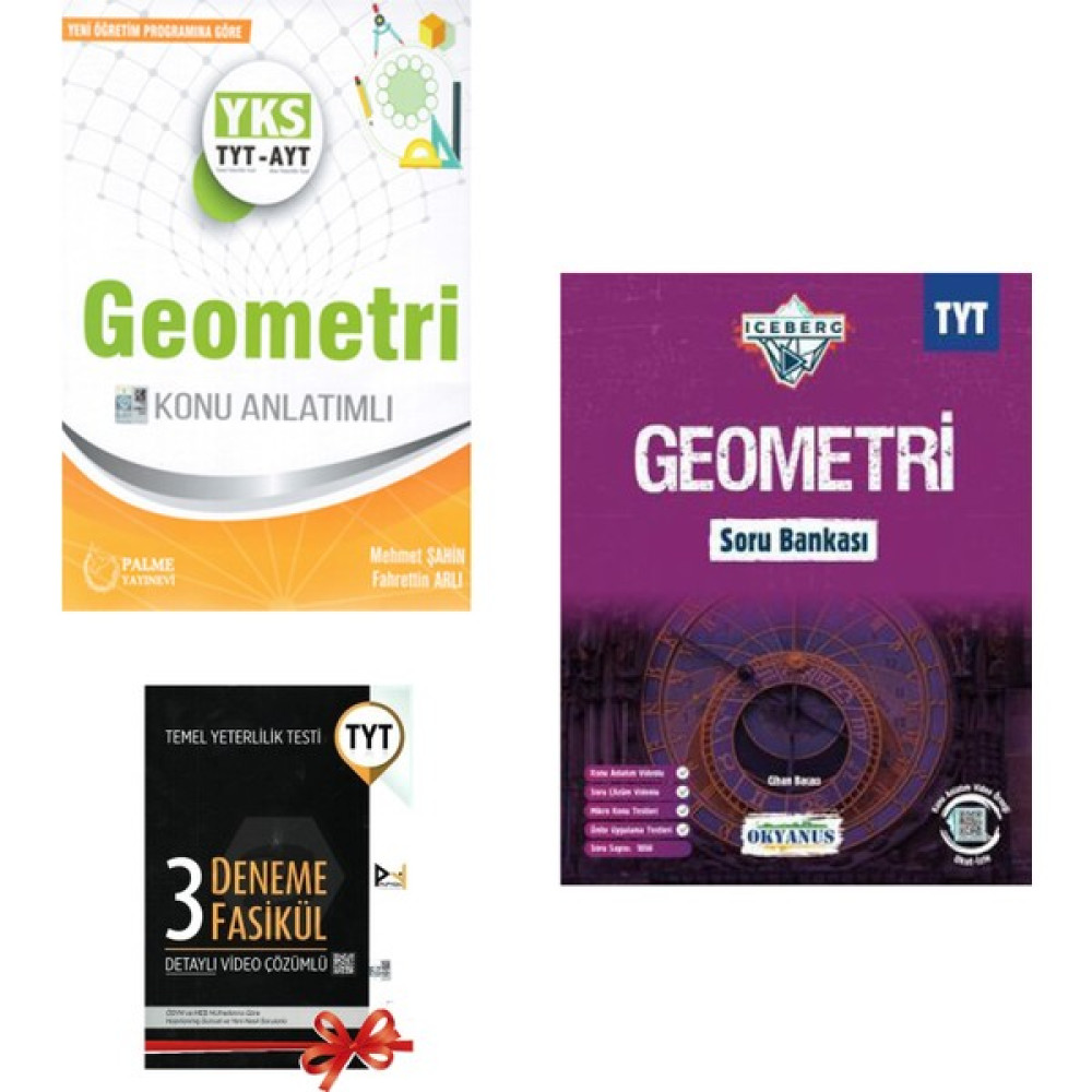 Palme Yayınevi 2022 TYT Geometri Konu Anlatımı ve Okyanus Iceberg Geometri Soru Bankası + 3 Deneme Temel Yeterlilik Testi (TYT) Fiyatı