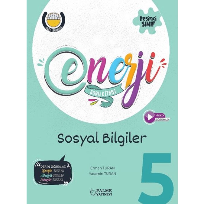 Palme Yayınevi Hazırlık 5. Sınıf Enerji Sosyal Bilgiler Soru Kitabı Ders Sınav Kitapları Fiyatı