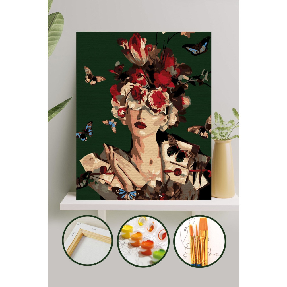 Palmiye Hobi Sanat Kırtasiye Sayılarla Boyama Tuval Seti Fırça Boya Dahil (çıtalı) 40x50 Cm - Mektup Tuval Fiyatı