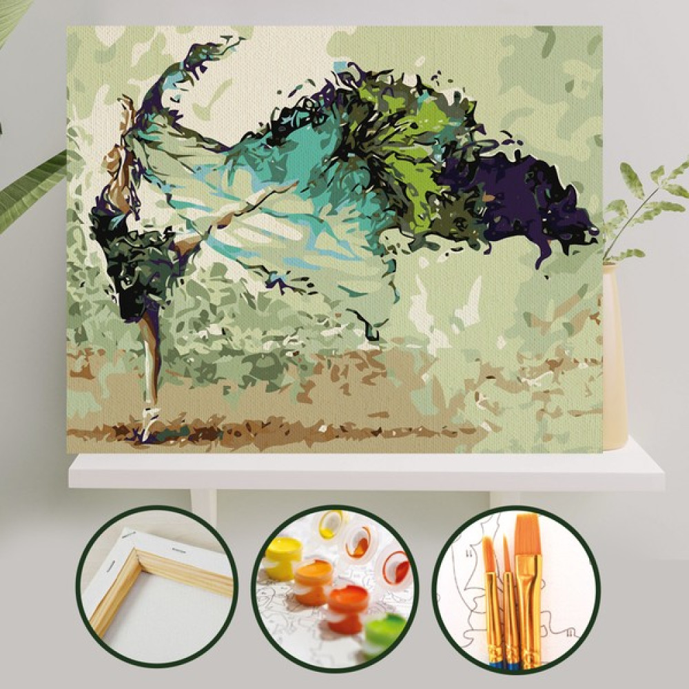 Palmiye Hobi Sanat Sayılarla Boyama Tuval Seti Fırça Boya Dahil (Çıtalı) 40x50 CM - Balerin Sanatsal Malzemeler Fiyatı