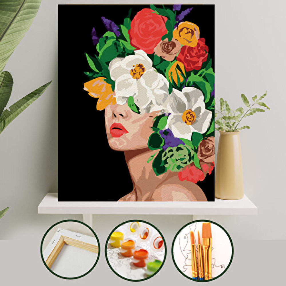 Palmiye Hobi Sanat Sayılarla Boyama Tuval Seti Fırça Boya Dahil (Çıtalı) 40x50 CM - Çiçek Deryası Sanatsal Malzemeler Fiyatı