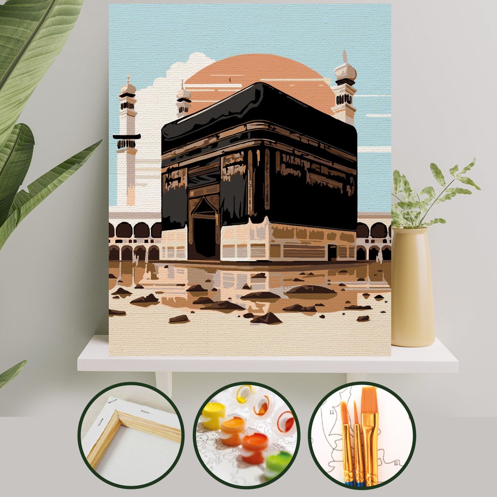 Palmiye Hobi Sanat Sayılarla Boyama Tuval Seti Fırça Boya Dahil (Çıtalı) 40X50 cm - Kabe Diğer Fiyatı