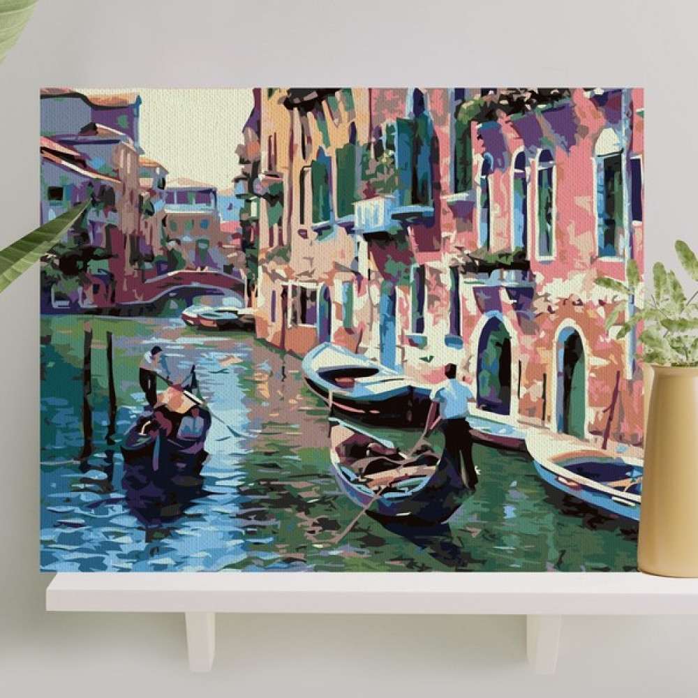 Palmiye Hobi Sanat Sayılarla Boyama Tuval Seti Fırça Boya Dahil (Çıtalı) 40x50 CM - Venedik Sanatsal Malzemeler Fiyatı