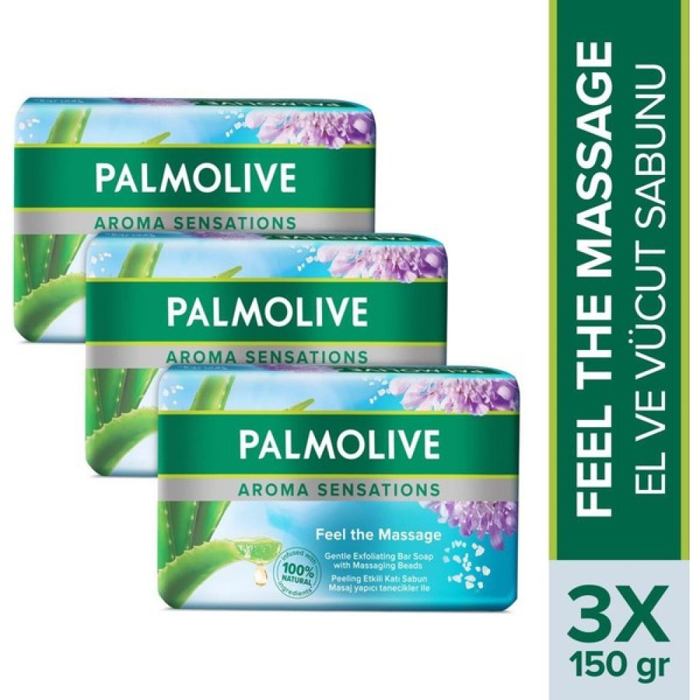 Palmolive Aroma Sensations Feel The Massage Masaj Yapıcı Tanecikler ile El ve Vücut Sabunu 3 x 150 gr Sabunlar Fiyatı