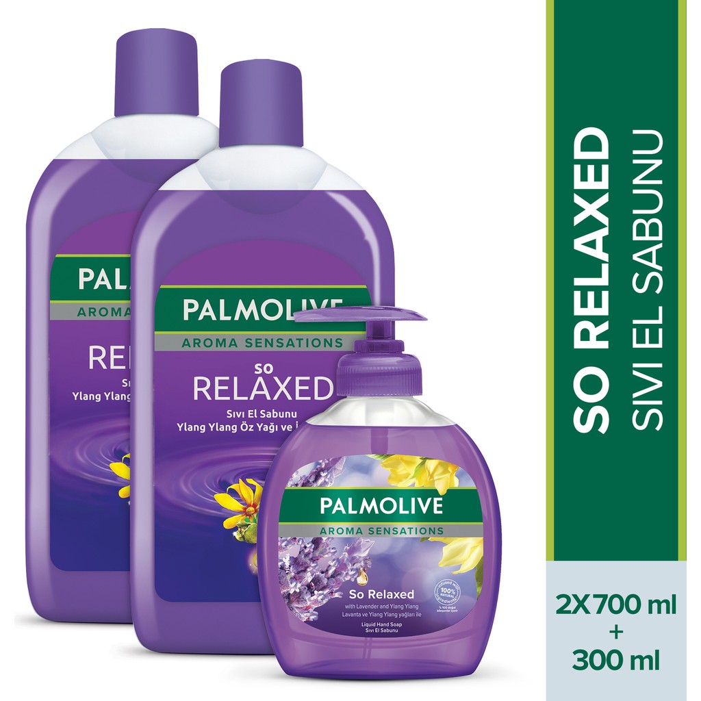 Palmolive Aroma Sensations So Relaxed Iris Özü ile Sıvı El Sabunu 300 ml + 700 ml + 700 ml Sabunlar Fiyatı