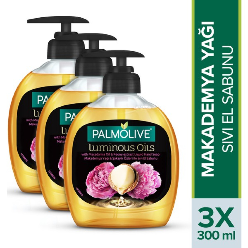 Palmolive Luminous Oils Makademya Yağı & Şakayık Özleri Sıvı El Sabunu 3 x 300 ml Sabunlar Fiyatı