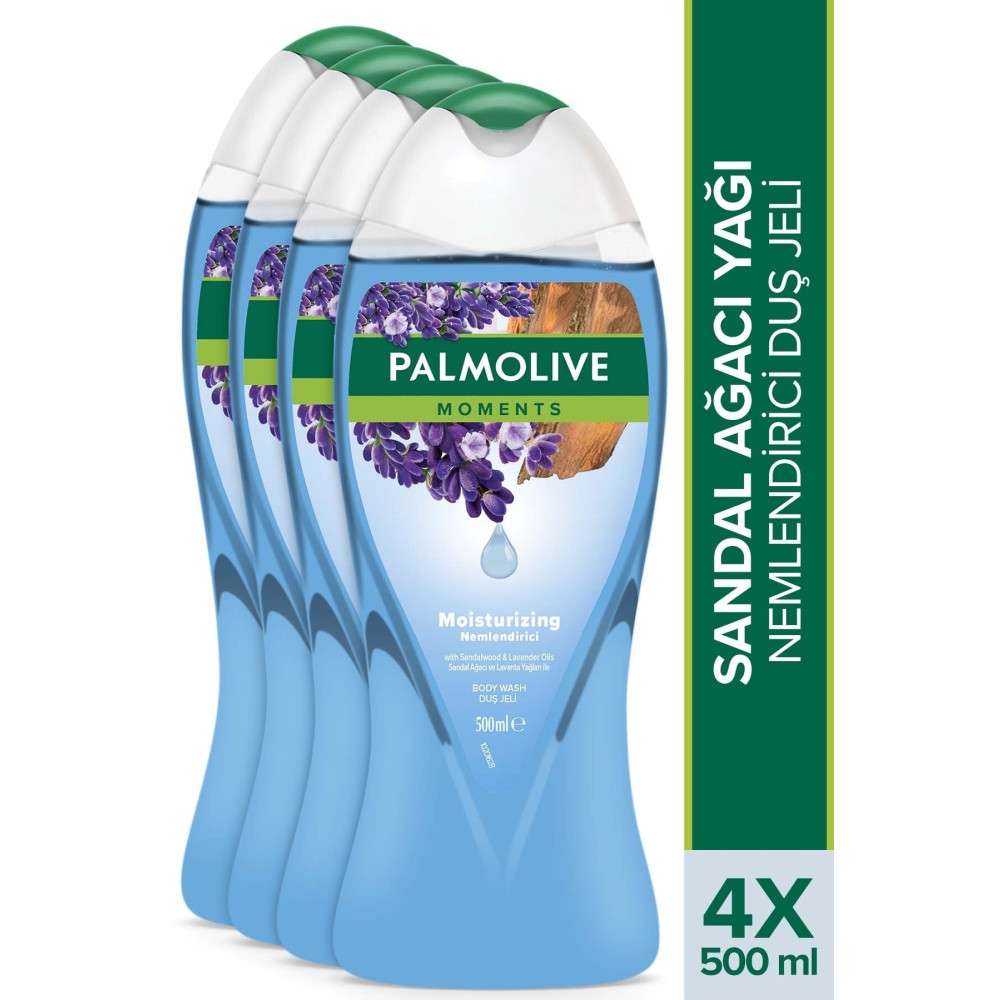 Palmolive Moments Sandal Ağacı Ve Lavanta Yağları Ile Nemlendirici Banyo Ve Duş Jeli 500 ml X 4 Adet Duş Jelleri ve Banyo Köpükleri Fiyatı
