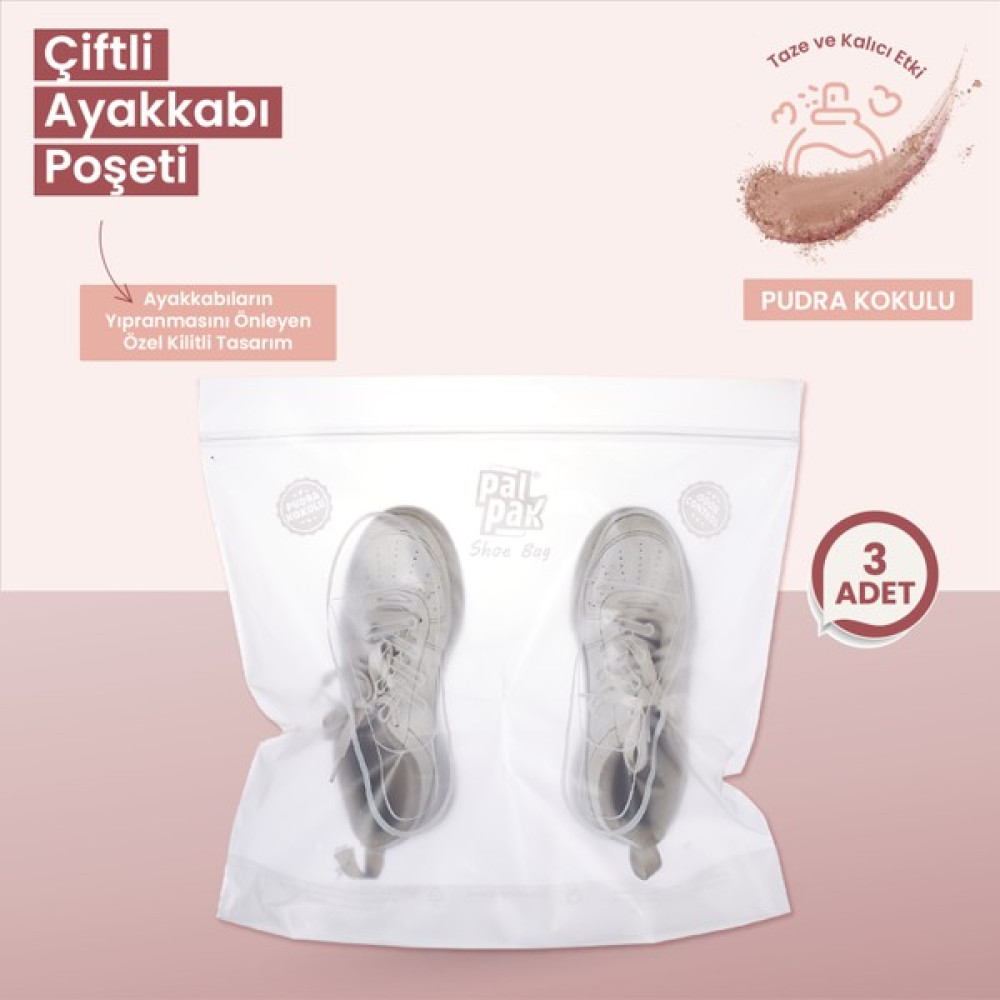 Palpak Pudra Kokulu Ayakkabı Taşıma ve Saklama Poşeti-3'lü Ayakkabı Saklama Kutusu Fiyatı