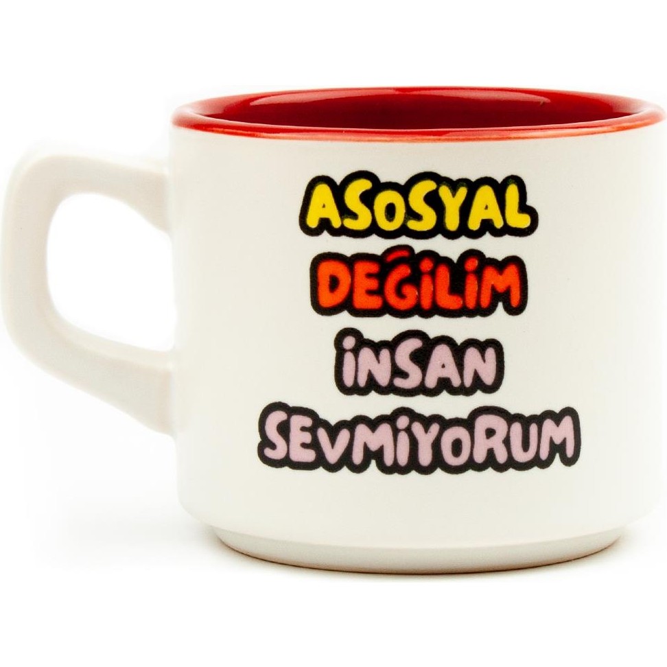 Palto Tasarım Asosyal Değilim İnsan Sevmiyorum Beyaz Venüs Kupa Fincan / Bardak / Kahve Takımı Fiyatı
