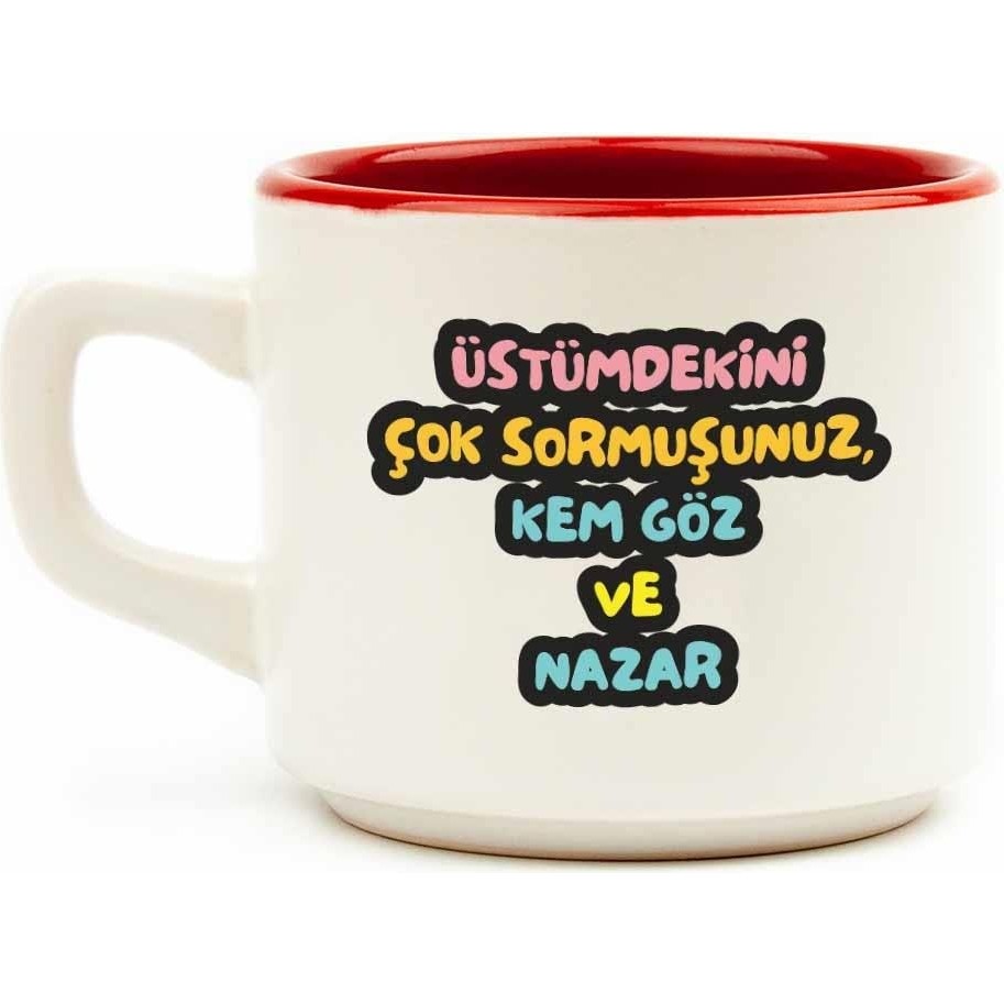 Palto Tasarım Üstümdekini Çok Sormuşunuz, Kem Göz ve Nazar Venüs Kupa - Hediye Seramik Kupa - Beyaz - 1 Adet Fincan / Bardak / Kahve Takımı Fiyatı