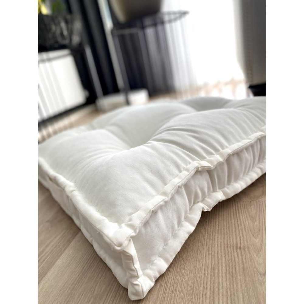 Pamuk Atölyesi Ekru Bisküvi Yer Minderi - Palet Minder - Krem - 60 x 60 cm Salon & Oturma Odası Tekstili Fiyatı