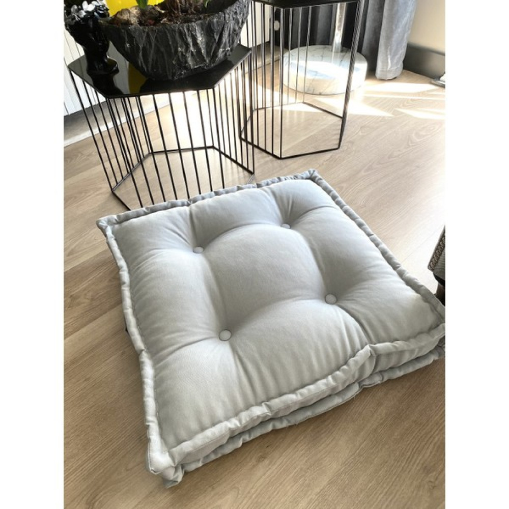 Pamuk Atölyesi Gri Bisküvi Yer Minderi & Palet Minder - Açık Gri - 60 x 60 cm Salon & Oturma Odası Tekstili Fiyatı