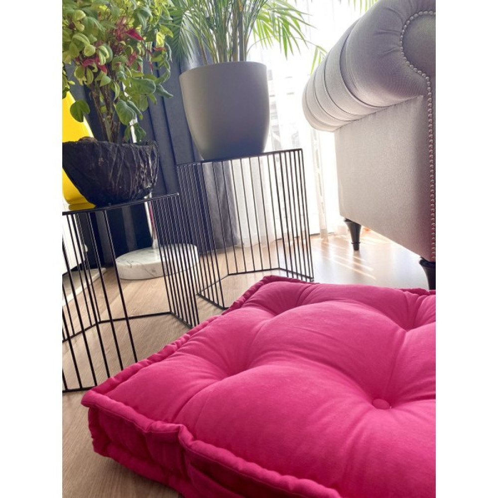 Pamuk Atölyesi Koyu Pembe Bisküvi Yer Minderi - Palet Minder - 60 x 60 cm Salon & Oturma Odası Tekstili Fiyatı