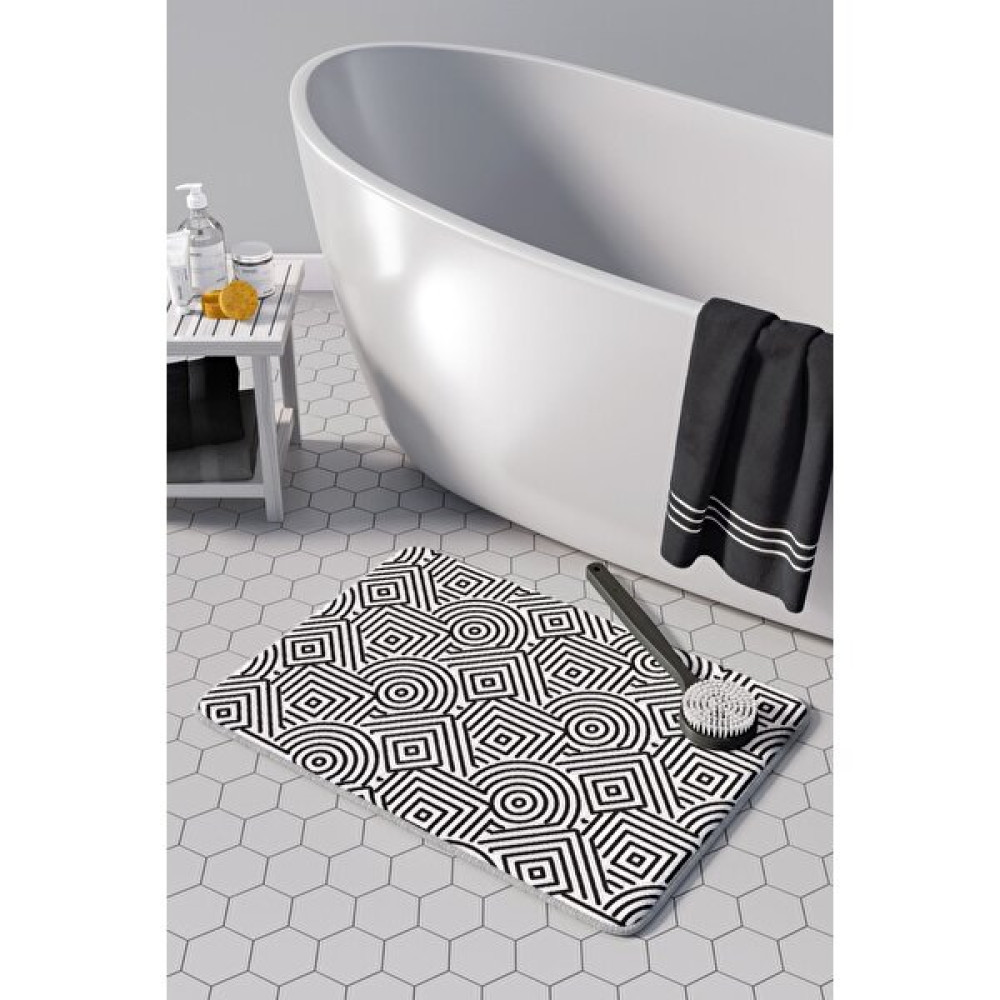 PAMUK HALI Anti-Slip Koku Yapmaz Yıkanabilir 2li Banyo Seti , Klozet Takimi , Banyo Halısı ,paspas Takimı 40X60 - 60X100 PMPP00010 - Siyah Klozet Takımı Fiyatı
