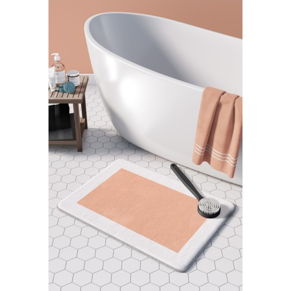 Pamuk Halı Anti-Slip Koku Yapmaz Yıkanabilir 2li Banyo Seti , Klozet Takimi , Banyo Halısı ,paspas Takimı 40X60 - 60X100 PMPP000101 - Pudra Klozet Takımı Fiyatı