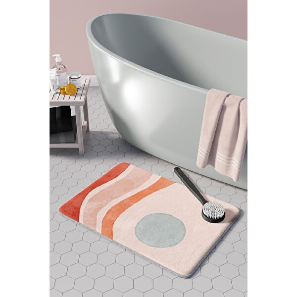 PAMUK HALI Anti-Slip Koku Yapmaz Yıkanabilir 2li Banyo Seti , Klozet Takimi , Banyo Halısı ,paspas Takimı 40X60 - 60X100 PMPP00016 - Renkli Klozet Takımı Fiyatı