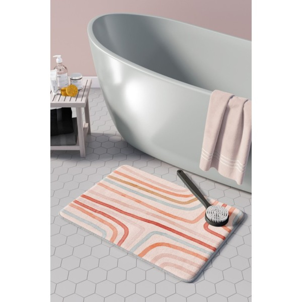 PAMUK HALI Anti-Slip Koku Yapmaz Yıkanabilir 2li Banyo Seti , Klozet Takimi , Banyo Halısı ,paspas Takimı 40X60 - 60X100 PMPP00017 - Renkli Klozet Takımı Fiyatı