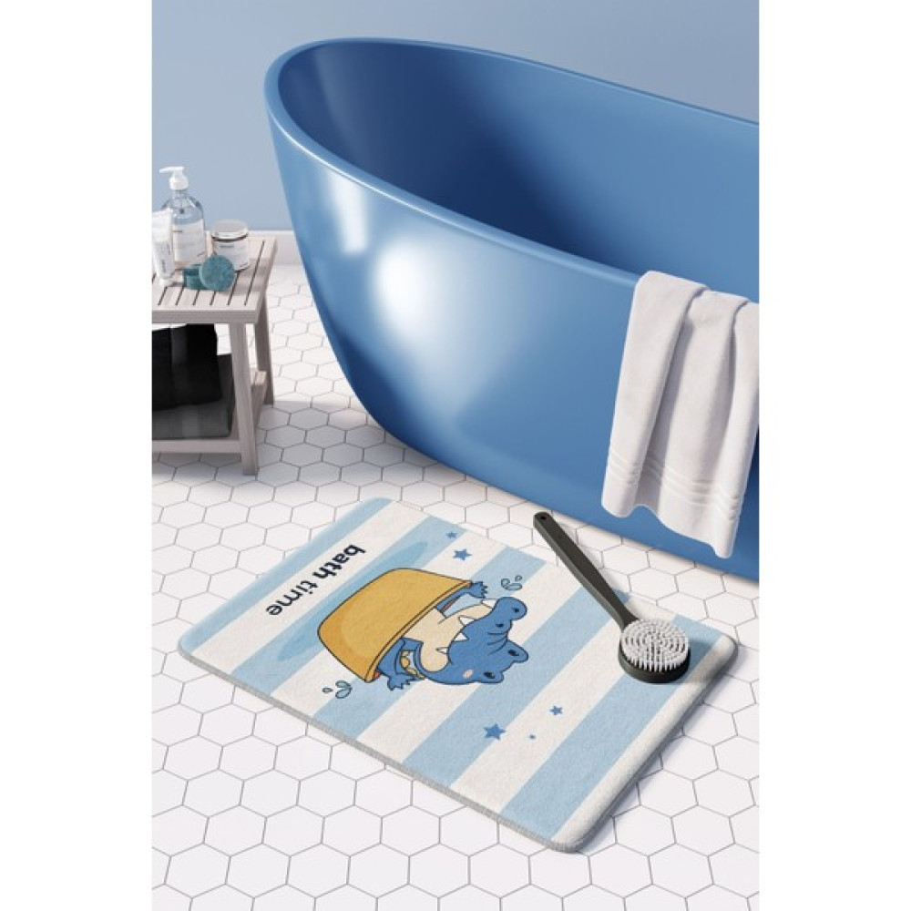 Pamuk Halı Anti-Slip Koku Yapmaz Yıkanabilir 2li Banyo Seti , Klozet Takimi , Banyo Halısı ,paspas Takimı 40X60 - 60X100 PMPP00032 - Mavi Klozet Takımı Fiyatı