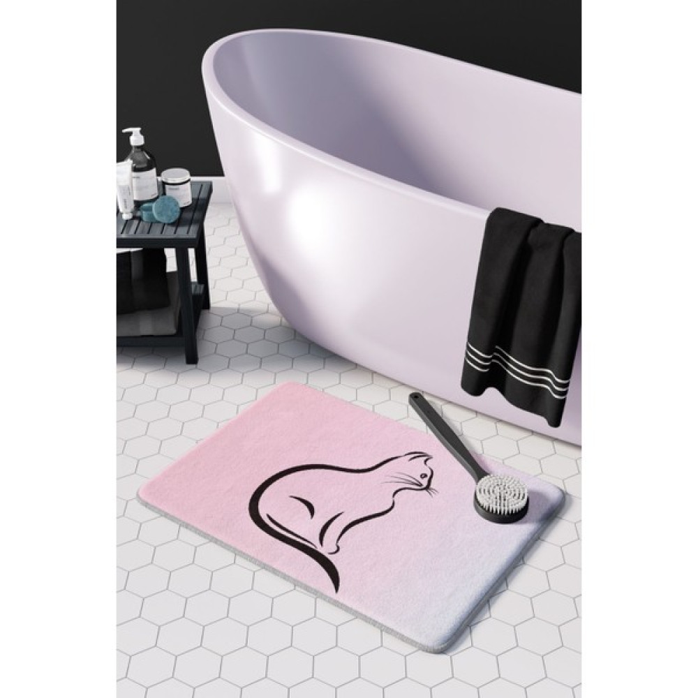 Pamuk Halı Anti-Slip Koku Yapmaz Yıkanabilir 2li Banyo Seti , Klozet Takimi , Banyo Halısı ,paspas Takimı 40X60 - 60X100 PMPP00060 - Beyaz - Pudra Klozet Takımı Fiyatı