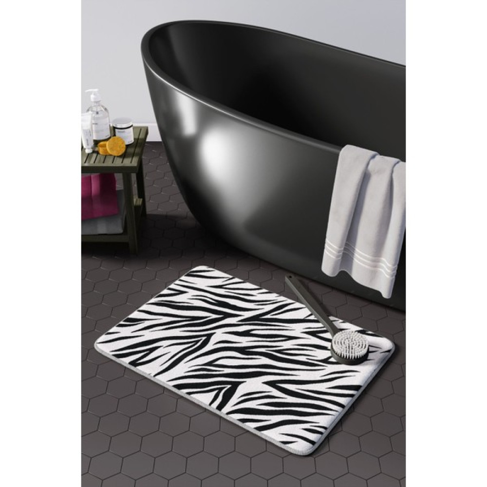 PAMUK HALI Anti-Slip Koku Yapmaz Yıkanabilir 2li Banyo Seti , Klozet Takimi , Banyo Halısı ,paspas Takimı 40X60 - 60X100 PMPP0007 - Siyah Klozet Takımı Fiyatı
