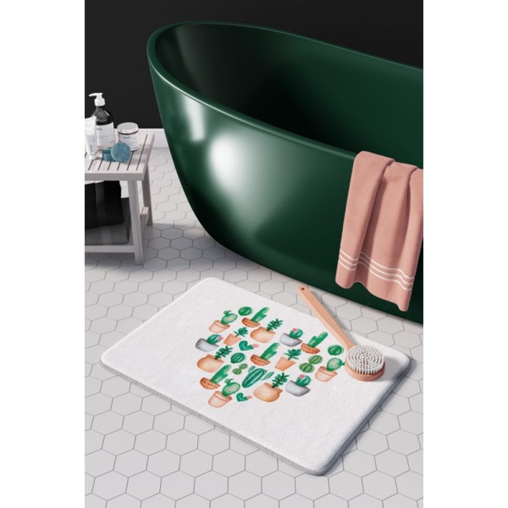 Pamuk Halı Anti-Slip Koku Yapmaz Yıkanabilir 2li Banyo Seti , Klozet Takimi , Banyo Halısı ,paspas Takimı 40X60 - 60X100 PMPP00070 - Renkli Klozet Takımı Fiyatı