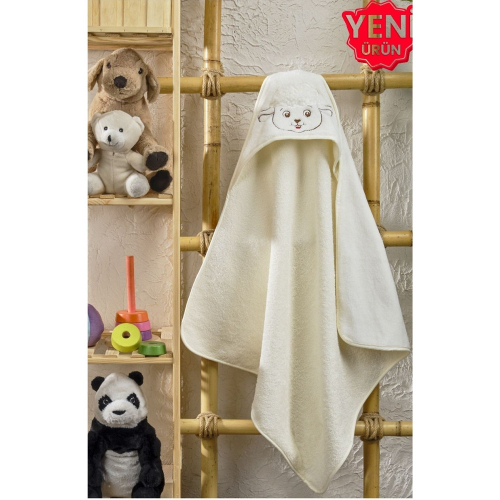 PAMUK HANIM %100pamuk Yumuşacık Bebek Banyo Havlusu 75x75cm/ Kuzu Bebek Havlusu Fiyatı