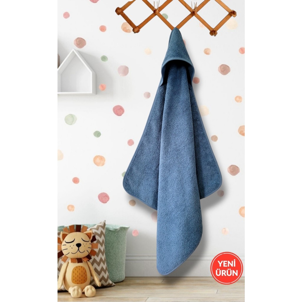 Pamuk Hanım Outlet Ürün Pamuklu Kız-Erkek Yenidoğan-Bebek Banyo Havlu Kundak Düz/lacivert - Lacivert El / Yüz Havlusu Fiyatı