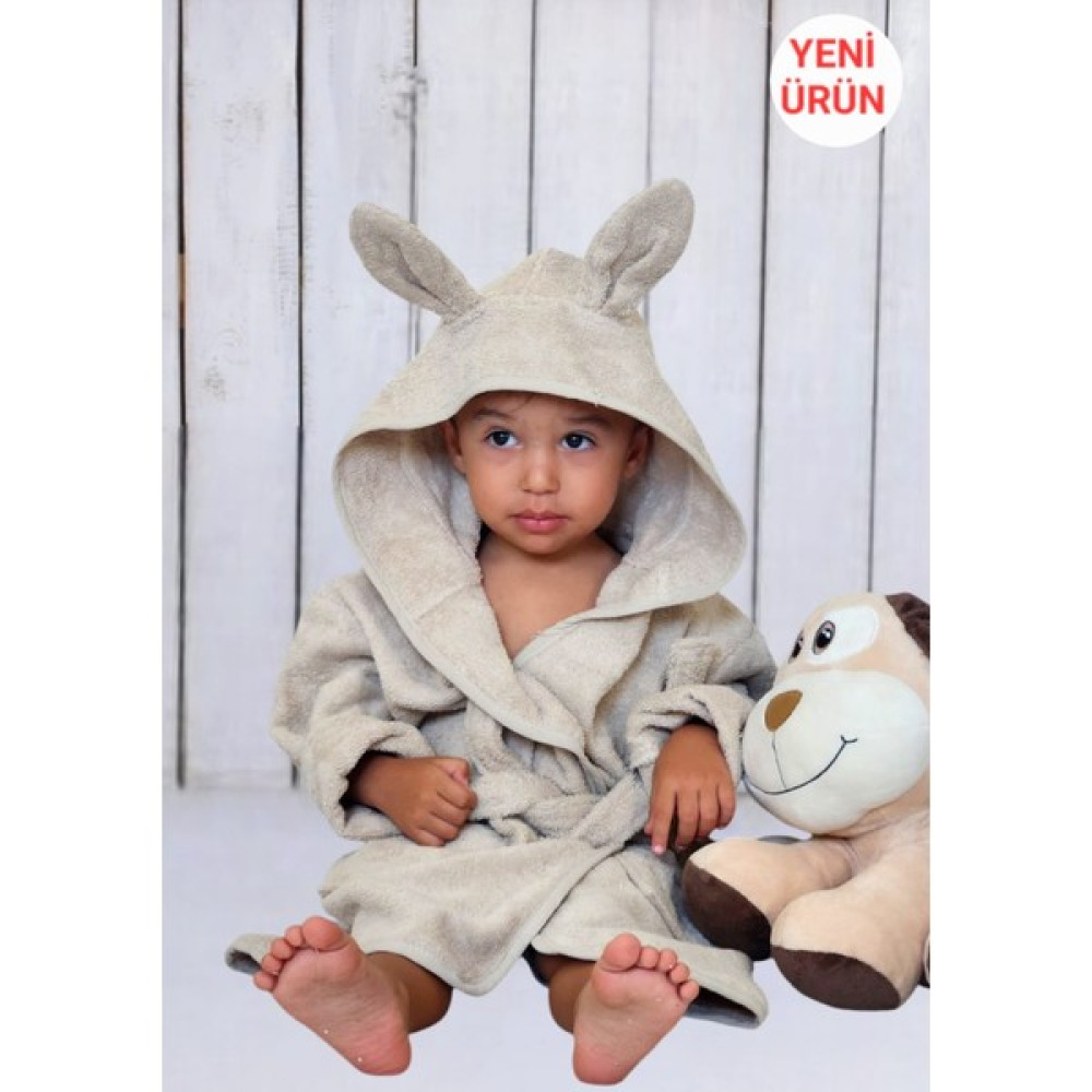 Pamuk Hanım Pamuklu Yumuşacık Unisex Kız-Erkek Çocuk Havlu Bornoz Kulaklı Tavşan/bej - Bej - 1 - 2 Yaş Bebek Banyo-Tuvalet Fiyatı