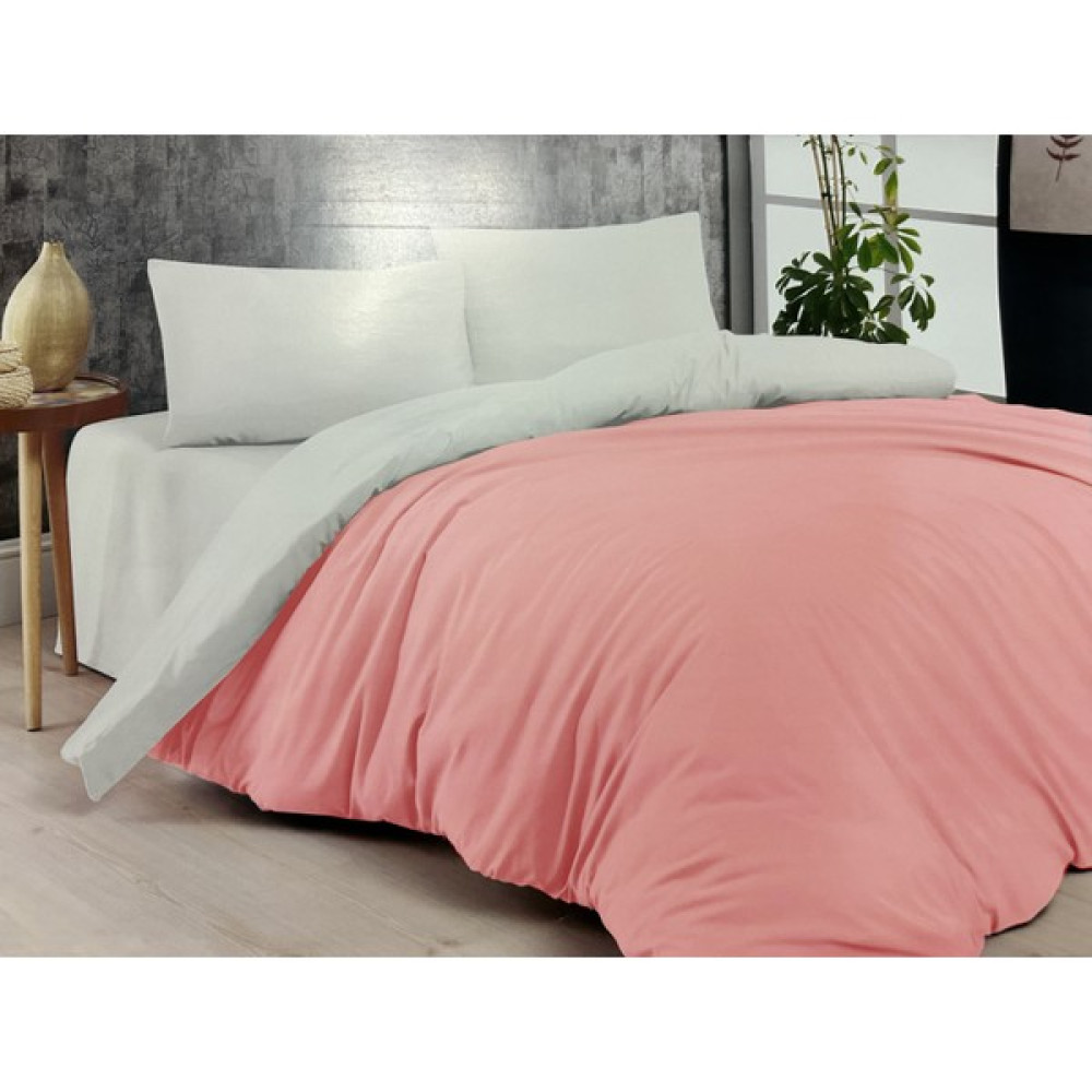 Pamuk Ören Pamuk Saten Çift Kişilik Nevresim Takımı - Pembe - Beyaz - 240 x 260 cm Nevresim Takımı Fiyatı