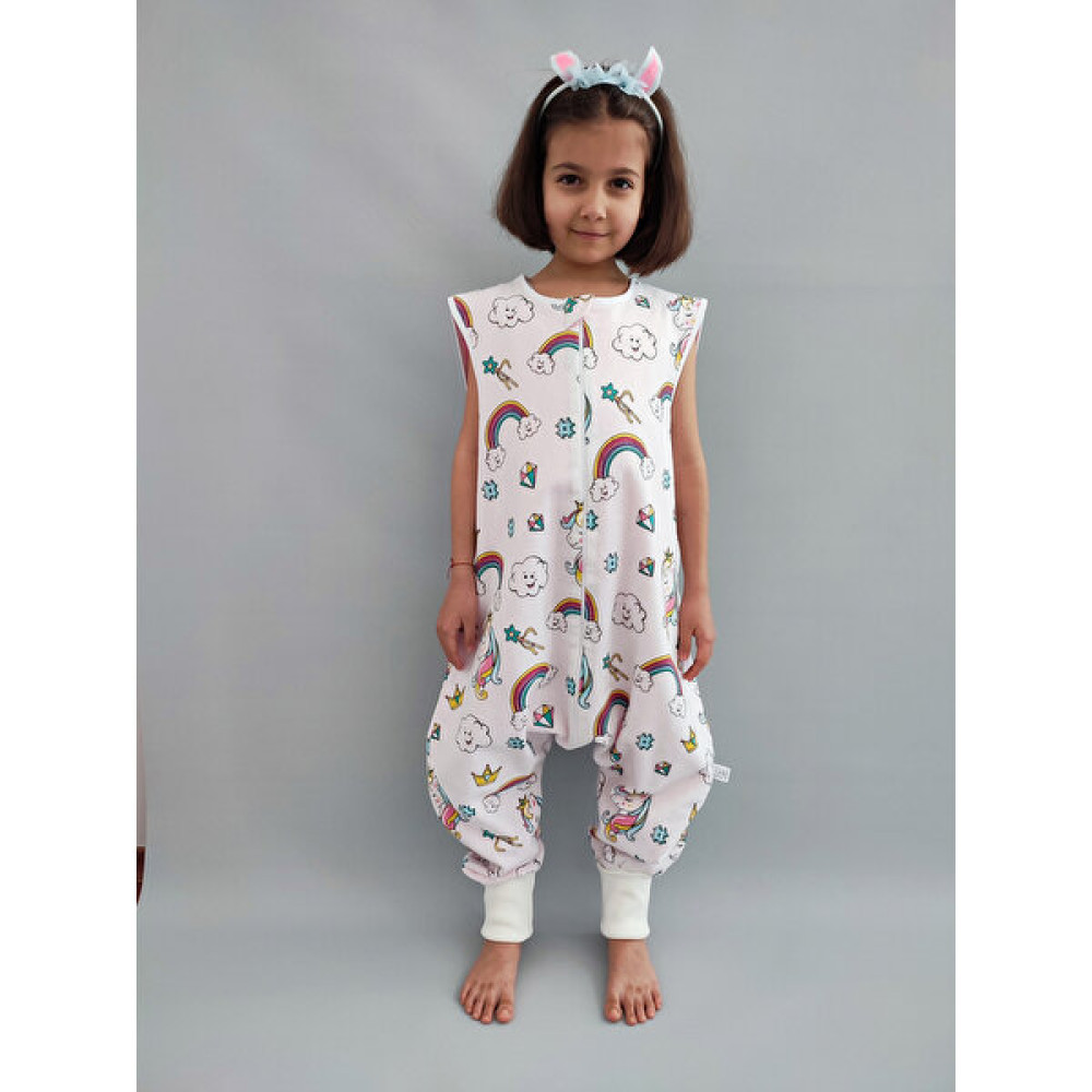 Pamuk Pazen Kolsuz Bebek Kız Çocuk Uyku Tulumu 21-24 Derece Unicorn Desen Erkek Çocuk Tulum Fiyatı