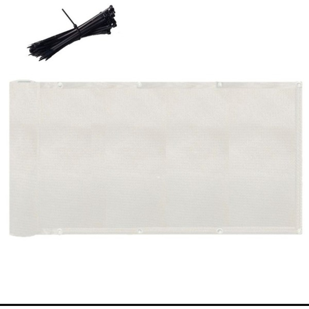 Pamukkale Branda Balkon Demiri Perdesi Krem Korkuluk Perdesi File 80 x 620 - Açık Krem - 80 x 620 cm Fon Perde Fiyatı