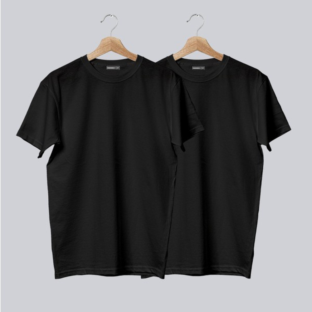 Pamuklu 1.sınıf Basic Tişört (2 Adet Siyah - L Beden) & T-Shirt, Hediye Erkek T-shirt Fiyatı