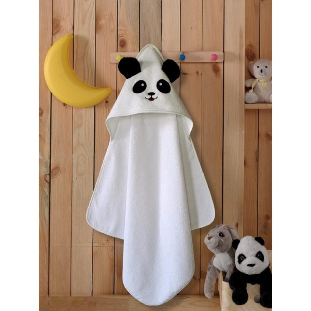 Pamuklu Yumuşacık Kız- Erkek Yenidoğan /Bebek Banyo Havlu Kundak BEYAZ/PANDA - Beyaz Bebek Banyo-Tuvalet Fiyatı