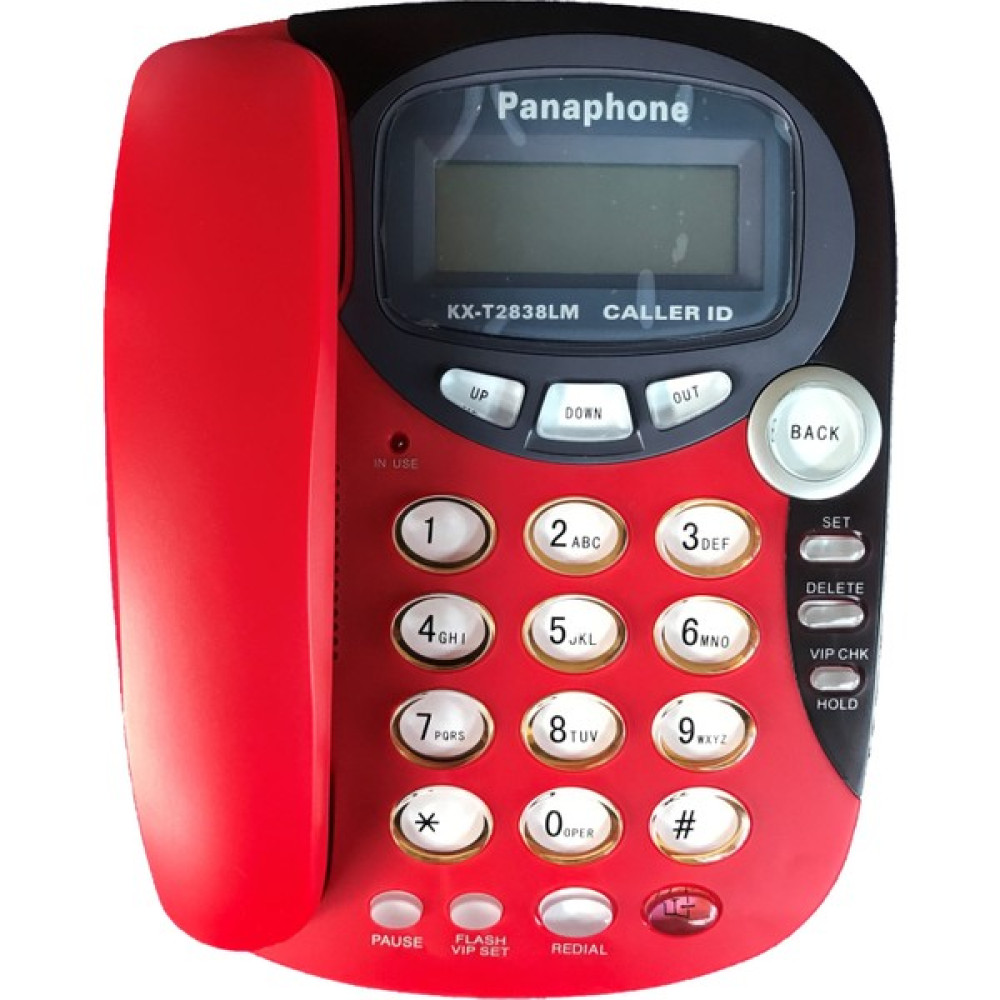 Panaphone KX-T2838LM Çift Renk Kablolu Masaüstü Ev Telefonu - Kırmızı Telefon Fiyatı