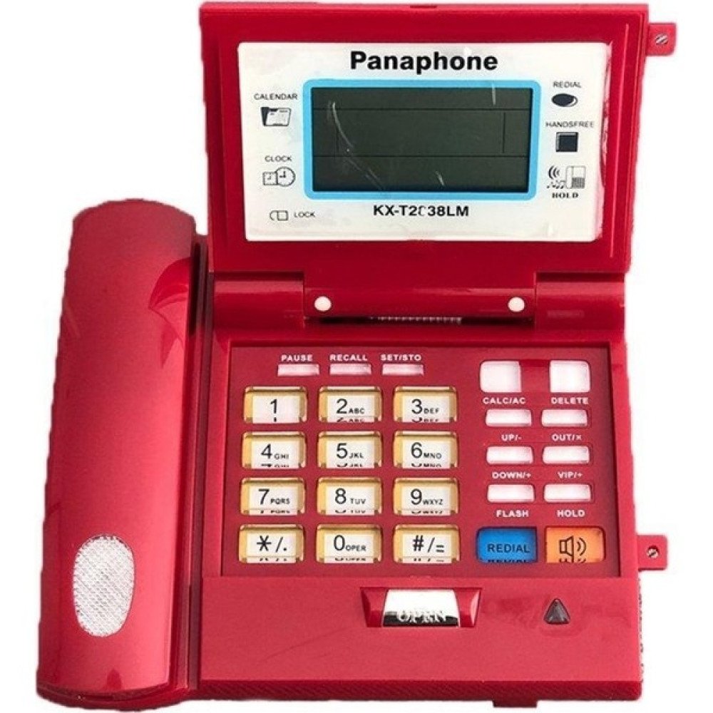 Panaphone KX-T2838LM Kapaklı Masaüstü Kablolu Ev Telefonu (Kırmızı) Telefon Fiyatı
