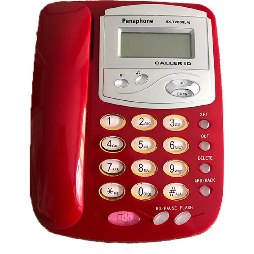 Panaphone KX-T2838LM Masaüstü Kablolu Ev Telefonu (Kırmızı) - Kırmızı Telefon Fiyatı