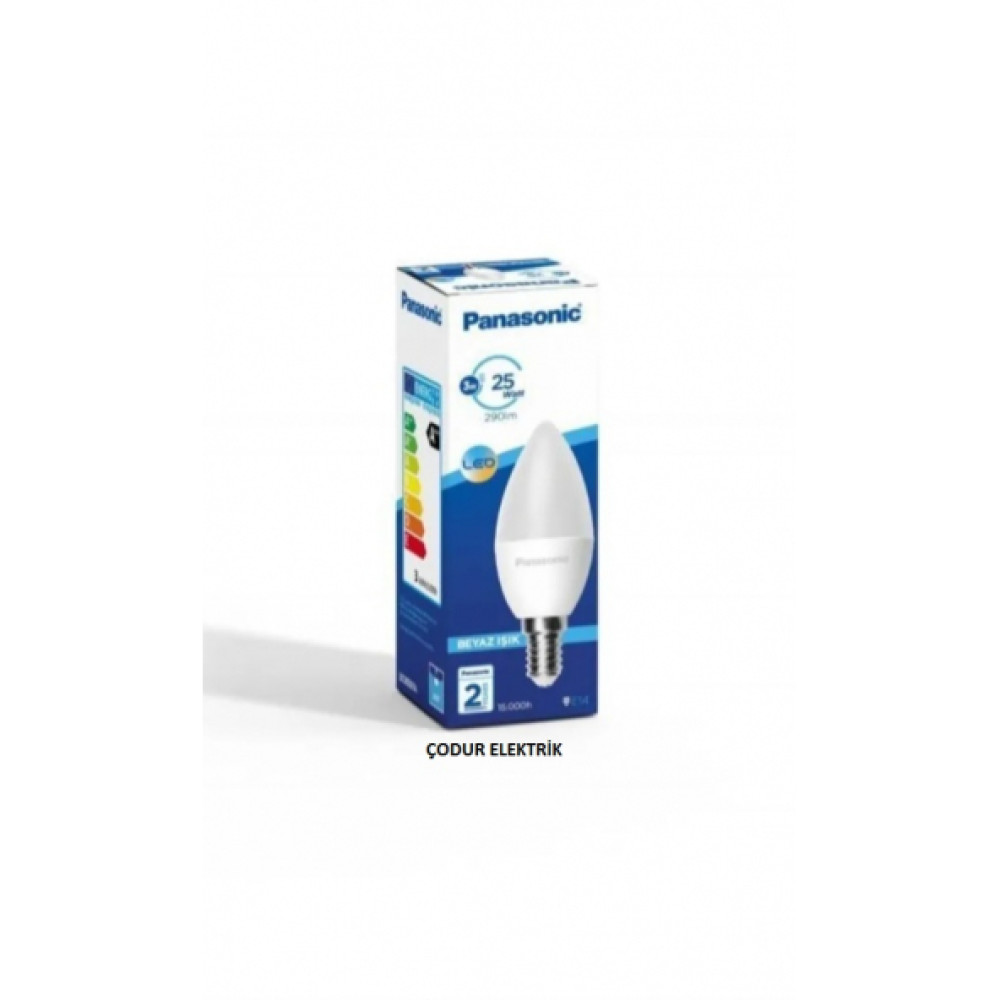 Panasonic 5Watt 6500Kelvin Beyaz Isik E14 Duylu 455Lumen Led Buji Mum Ampul Elektrik ve Aydınlatma Fiyatı