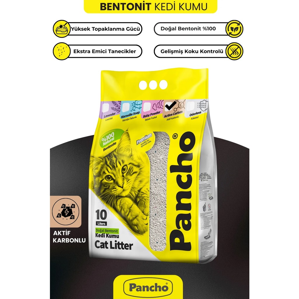 Pancho Aktif Karbon Kedi Kumu 10 Lt Evcil Hayvan Ürünleri Fiyatı