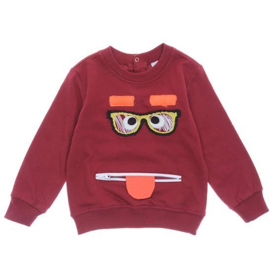 Panço 18216075 Bordo Erkek Çocuk Sweatshirt
