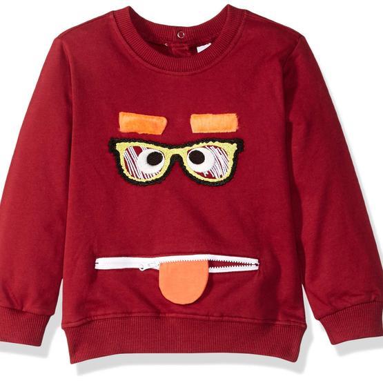 Panço 18216075 Bordo Erkek Çocuk Sweatshirt