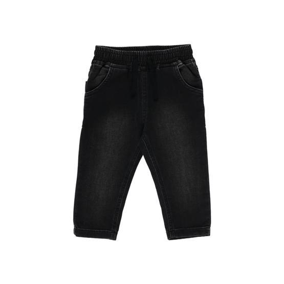 Panço 2221BB04015 Siyah Beli Lastikli Özel Yıkamalı Denim Erkek Çocuk Pantolon
