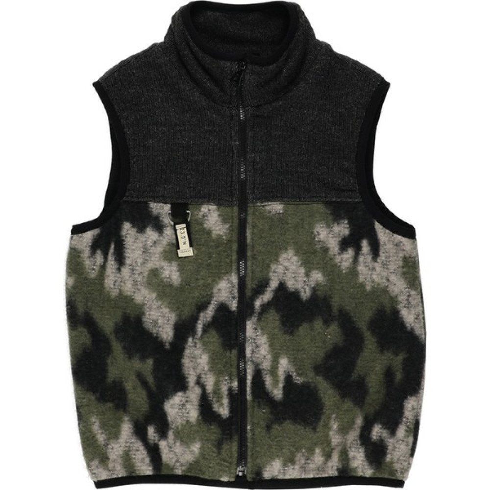 Panço Erkek Çocuk Kamuflaj Desenli Fermuarlı Örme Yelek Erkek Çocuk Sweatshirt Fiyatı