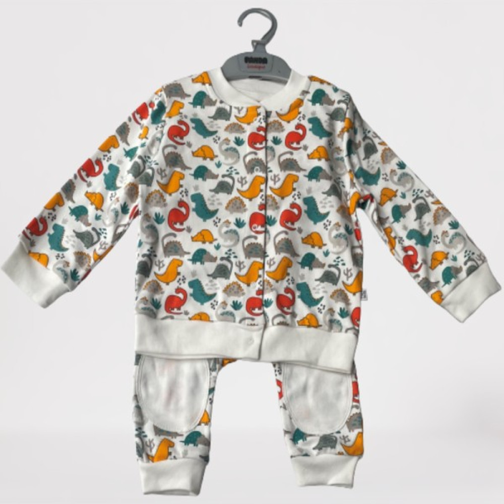 Panda Boutique Oeko-Tex Class 1 Sertifikalı Erkek Bebek Takım, Çıtçıtlı Kolej Ceket, Patchli Pantolon Set %100 Cotton Çıtçıtlı Bebek Giysi Takım Fiyatı