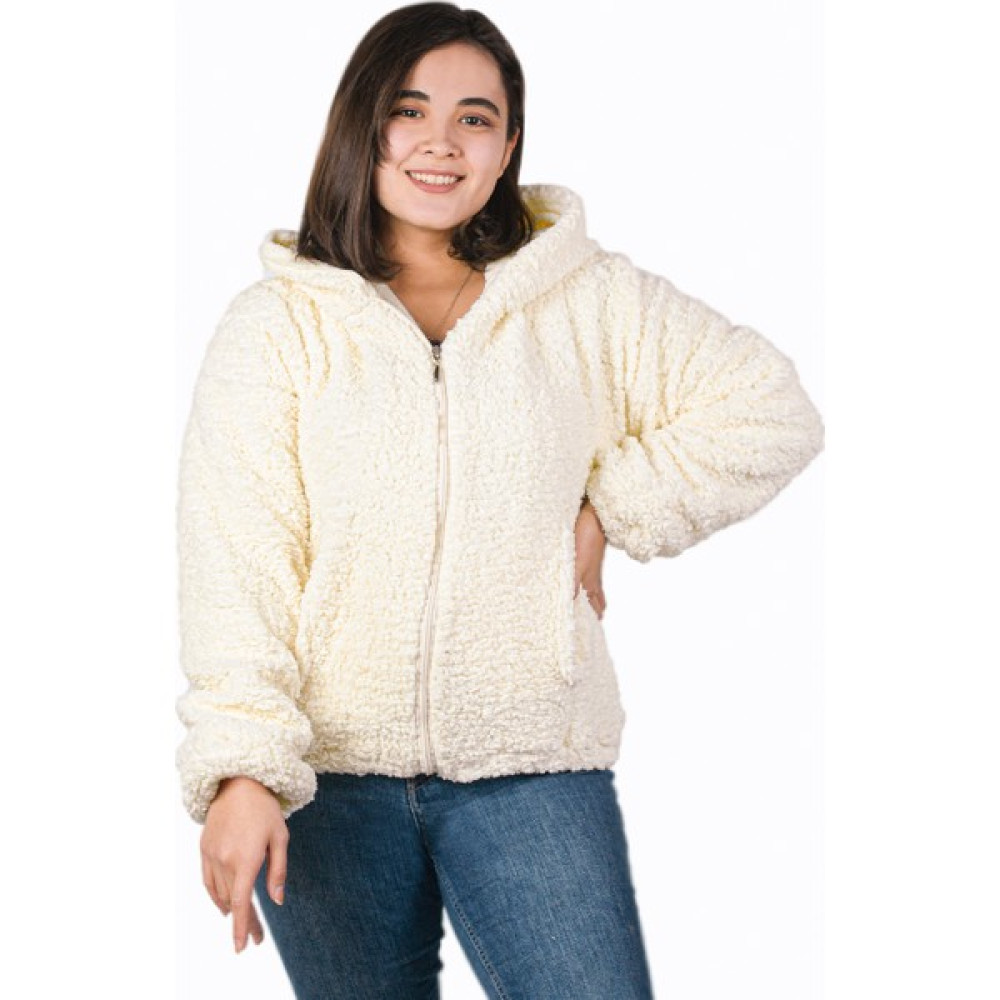 Pandamkee Kadın Fermuarlı Peluş Mont (%100 Yerli) Bayan Mont Fiyatı