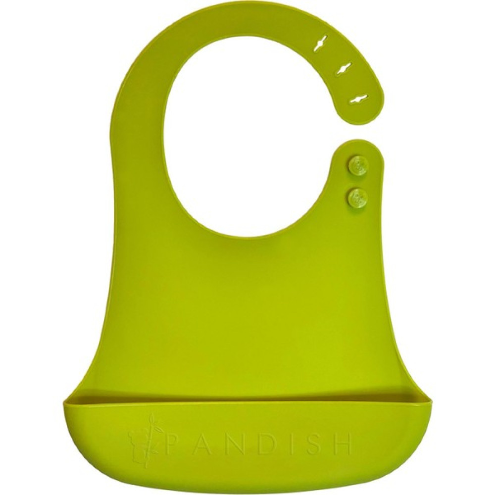 Pandish Baby Bibsy Silikon Önlük Olive Green -Yeşil - Yeşil - Standart Mama Önlüğü Fiyatı