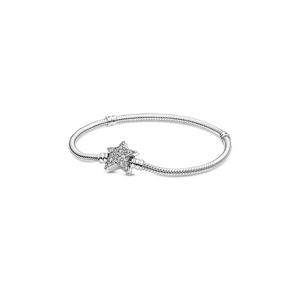 Pandora Moments Asimetrik Yıldız Klipsli Bileklik 16 cm Beden Gümüş Bilezik Fiyatı