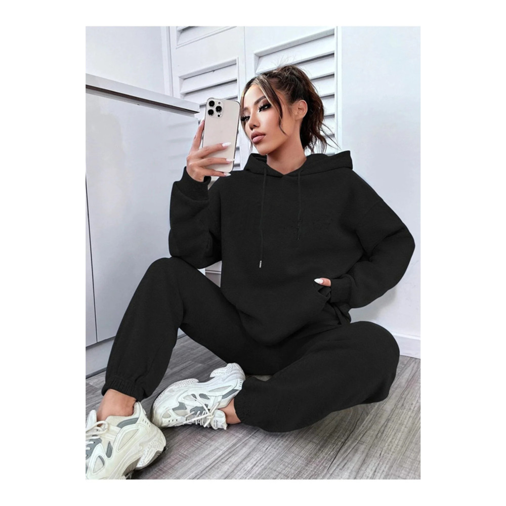 pandy Baskılı Oversize Unisex Siyah Eşofman Takımı S Beden Kadın Eşofman Fiyatı